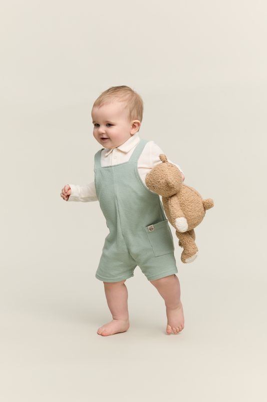  Basal Baby Shorts - Grågrønn